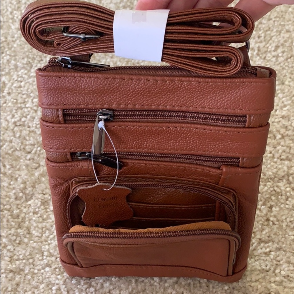 Genuine Leather over the shoulder bag - Picture 3 of 3